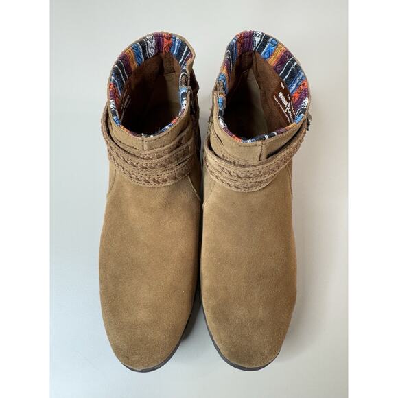 Minnetonka Womens Dixon Suede Boots 9.5 Brown Rodeo Cowgirl Country Western Boho - Picture 2 of 14